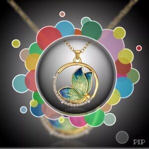 Blue Fashion Butterfly Necklace